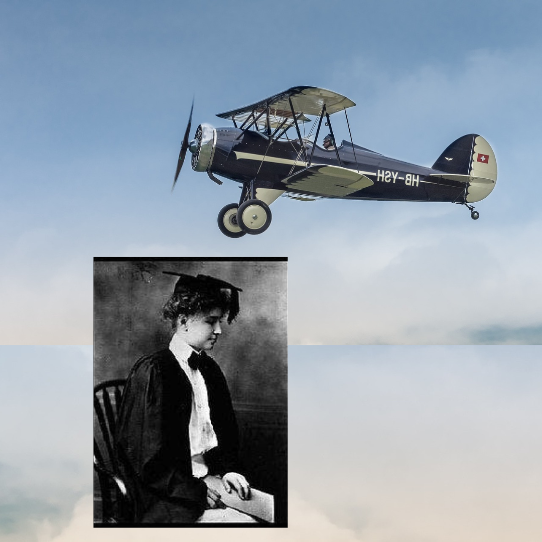 Helen Keller pilota un aereo